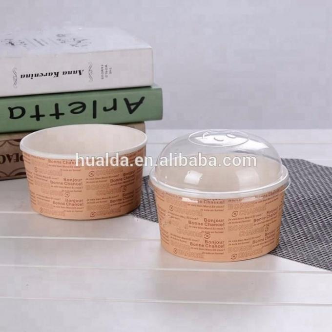Φτηνά φιλικά προς το περιβάλλον 10oz καθαρίζουν το πλαστικό φλυτζάνι της PET για το παγωτό με το καπάκι