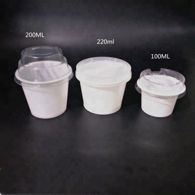 Φτηνά φιλικά προς το περιβάλλον 10oz καθαρίζουν το πλαστικό φλυτζάνι της PET για το παγωτό με το καπάκι προμηθευτής